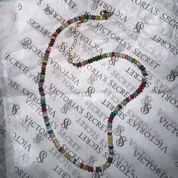 NEW Colorful Gemstone Natural Stone Beaded Adjustable Choker Necklace Gold - Picture 14 of 14